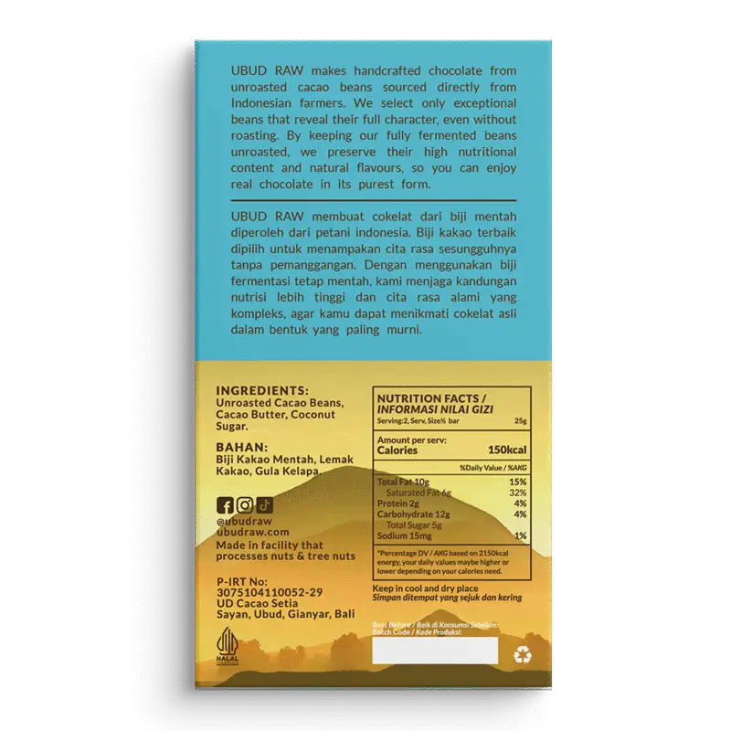 Bean to Bar Chocolate Musi Rawas 77% - Image 2