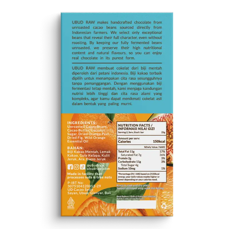 Bean to Bar Chocolate Orange & Fig 77% - Image 2